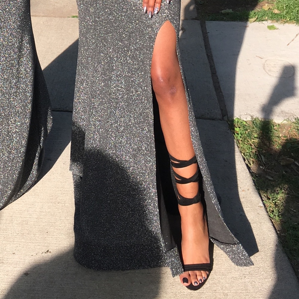 Black TOPSHOP Laced-up Heels